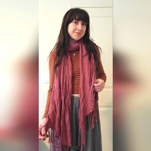 Pink Textured Scarf